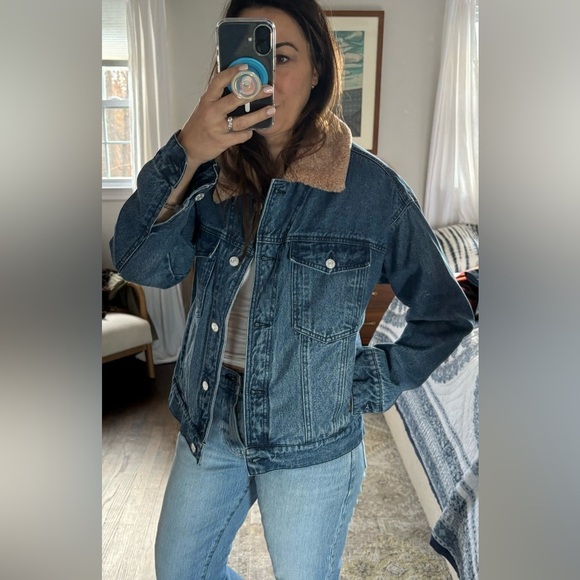 Anthropologie Jackets & Blazers - Anthropologie Pilcro Sherpa Lined Denim Jacket